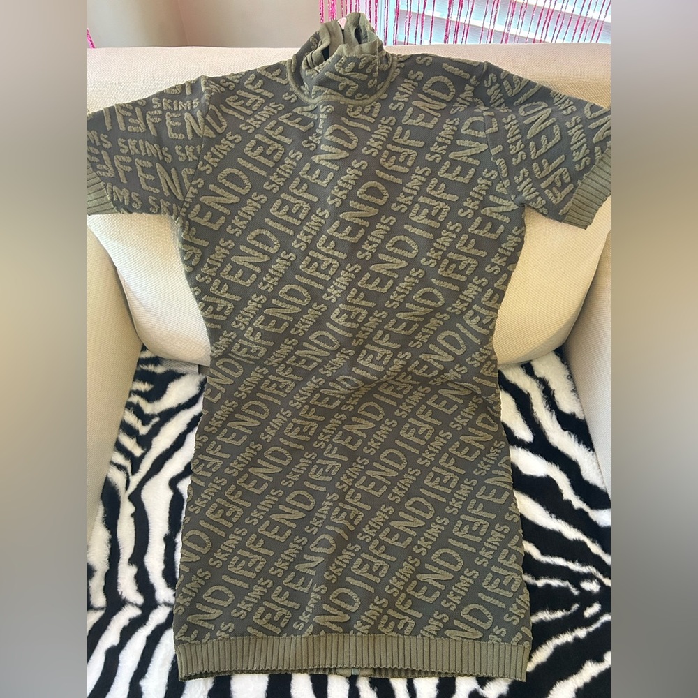 Fendi x Skims green bodycon dress